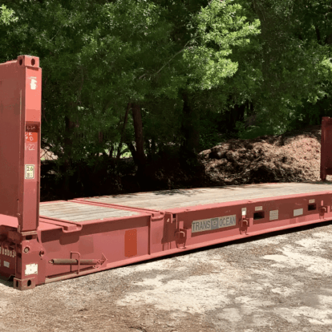 Used 40ft Flat Rack Shipping Container