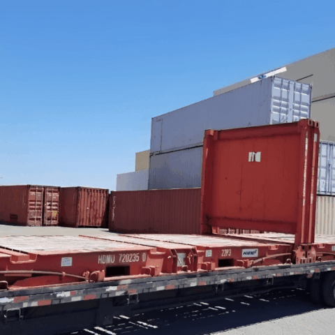 Used 20ft Flat Rack Shipping Container