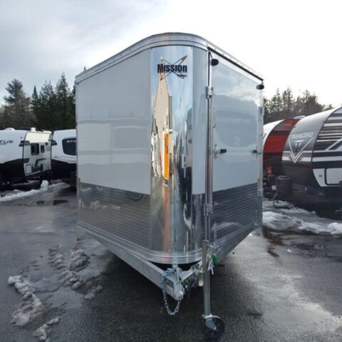 2024 Mission Trailers 101×24 Aluminum 4/5-Place Drive In/Out Deckover w/Galvanized Pkg, Canopy